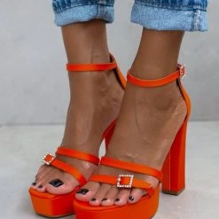 Πέδιλα TFP με διπλό λουράκι - Πορτοκαλί 17 Πέδιλα TFP με διπλό λουράκι - Πορτοκαλί -Γόβες Εκπτώσεις pedila tfp me diplo louraki 105011 zspj