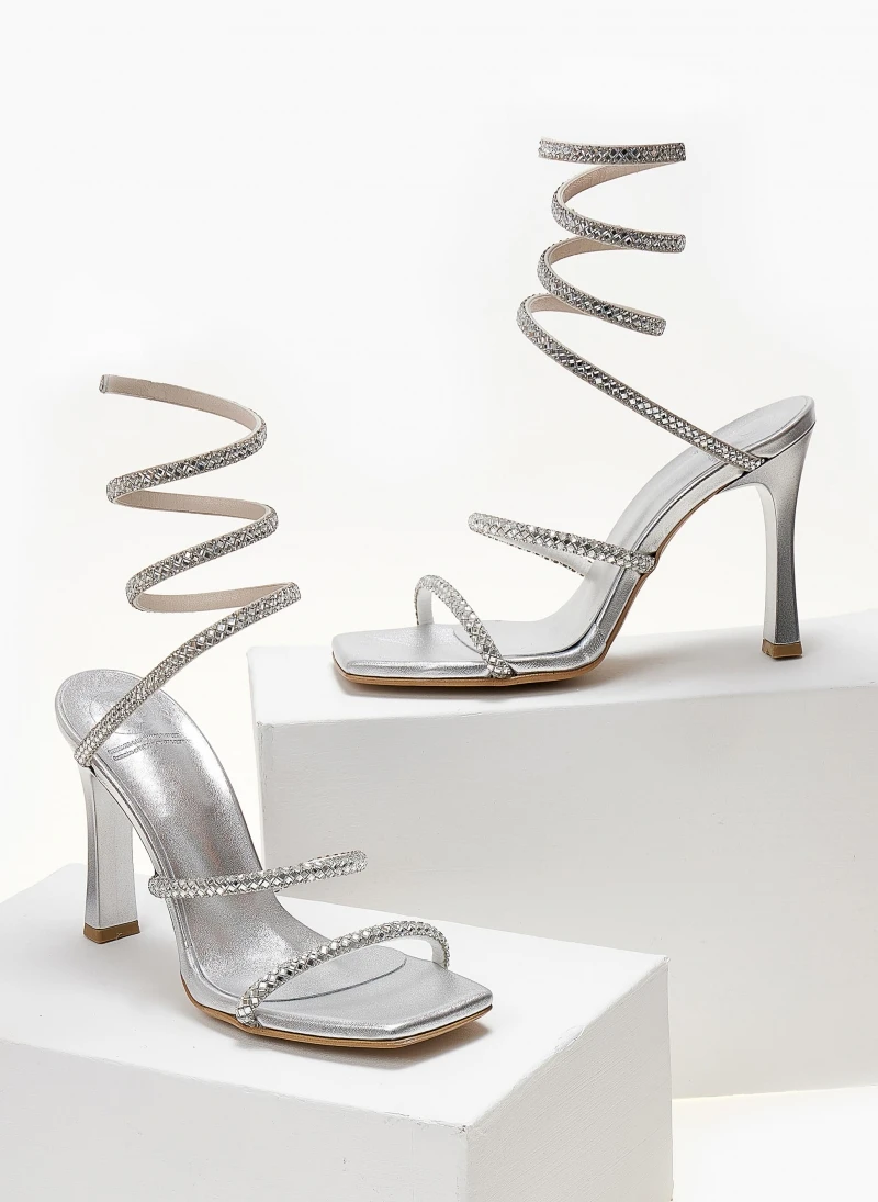 Πέδιλα TFP με έλασμα και κρύσταλλα - Ασημί 5 Πέδιλα TFP με έλασμα και κρύσταλλα - Ασημί - Image 5