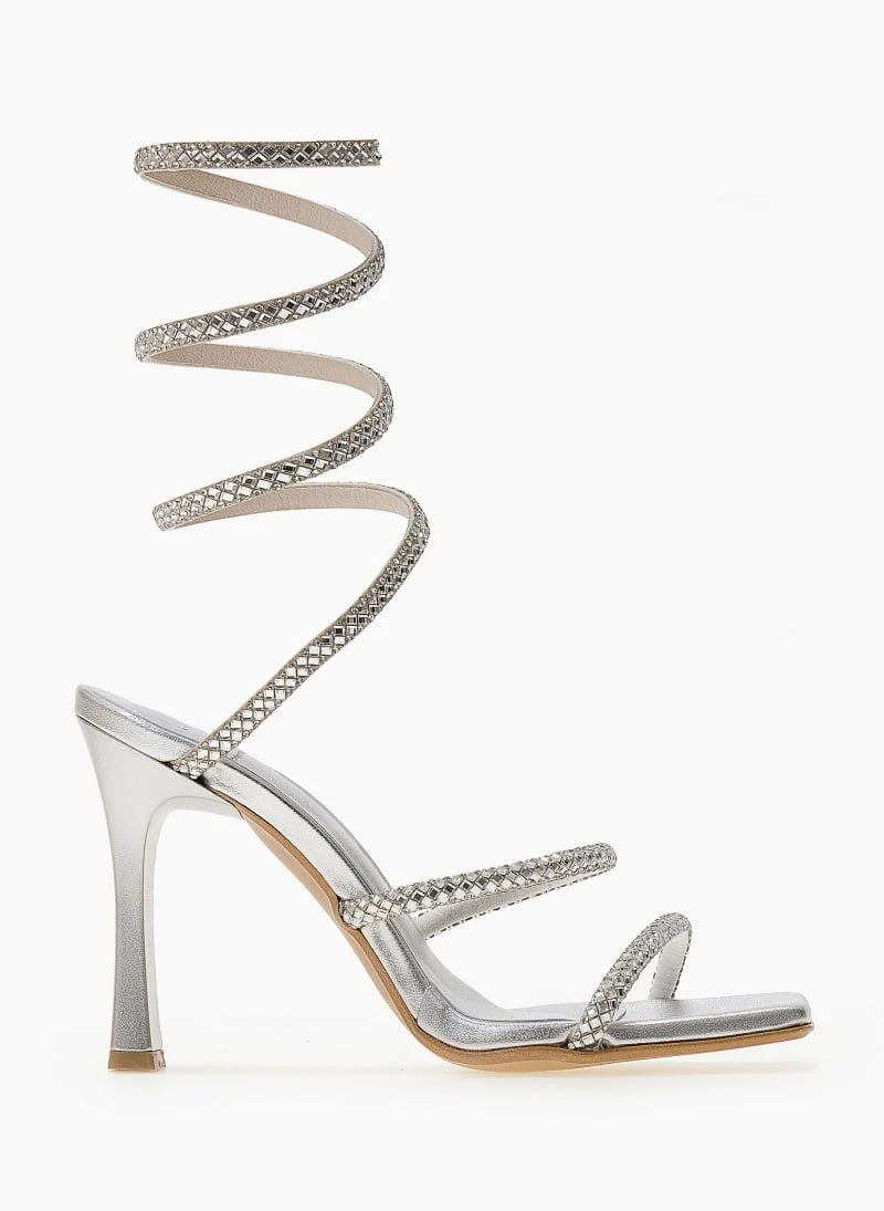 Πέδιλα TFP με έλασμα και κρύσταλλα - Ασημί 4 Πέδιλα TFP με έλασμα και κρύσταλλα - Ασημί - Image 4