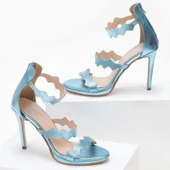 Πέδιλα TFP με φερμουάρ στο πίσω μέρος - Γαλάζιο -Γόβες Εκπτώσεις pedila tfp me fermouar sto pisw meros 104272 pm0e