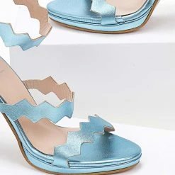 Πέδιλα TFP με φερμουάρ στο πίσω μέρος - Γαλάζιο -Γόβες Εκπτώσεις pedila tfp me fermouar sto pisw meros 104272 xxpl