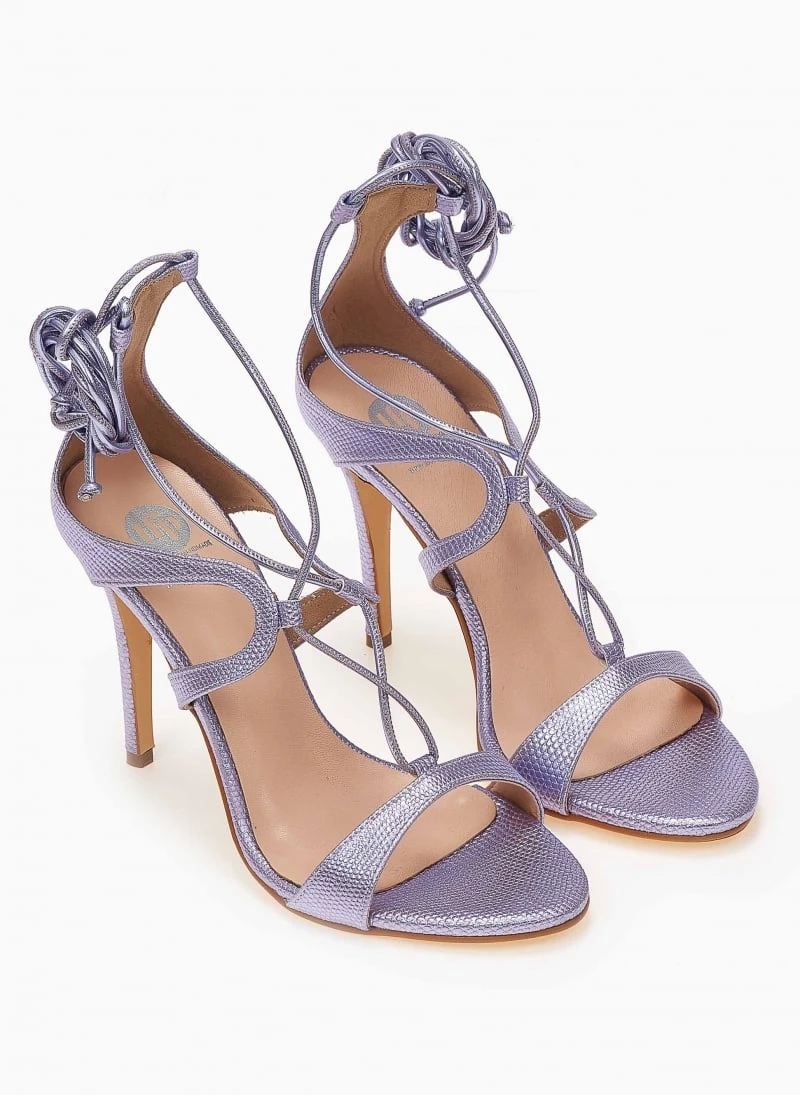 Πέδιλα Tfp με κορδόνια και ανάγλυφο σχέδιο - Λιλά 6 Πέδιλα Tfp με κορδόνια και ανάγλυφο σχέδιο - Λιλά - Image 6