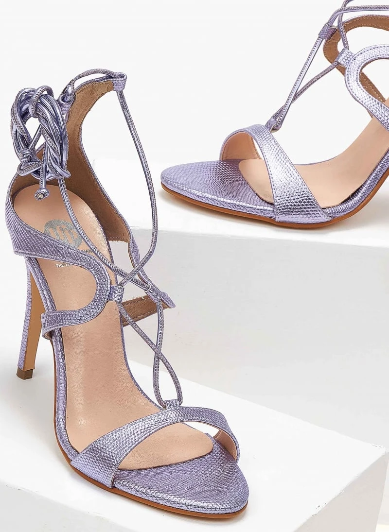 Πέδιλα Tfp με κορδόνια και ανάγλυφο σχέδιο - Λιλά 3 Πέδιλα Tfp με κορδόνια και ανάγλυφο σχέδιο - Λιλά - Image 3