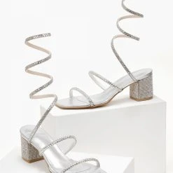 Πέδιλα TFP με κρύσταλλα - Ασημί -Γόβες Εκπτώσεις pedila tfp me krustalla 105390 kp5u