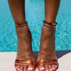 Πέδιλα TFP με Patten φίδι - Πορτοκαλί -Γόβες Εκπτώσεις pedila tfp me patten fidi 105253 rh7e 1