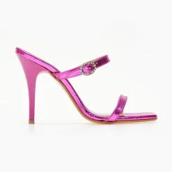 Πέδιλα με μικρή αγκράφα Tfp - Φούξια -Γόβες Εκπτώσεις pedila tfp me pattern fidi 105174 0edv 1