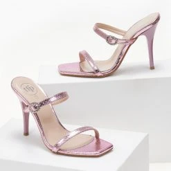 Πέδιλα με μικρή αγκράφα Tfp - Ροζ -Γόβες Εκπτώσεις pedila tfp me pattern fidi 105265 t18r