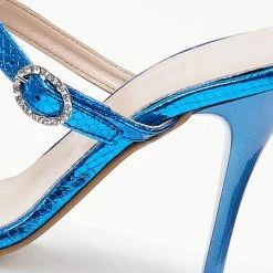 Πέδιλα με μικρή αγκράφα Tfp - Μπλε -Γόβες Εκπτώσεις pedila tfp me pattern fidi 105266 7s07