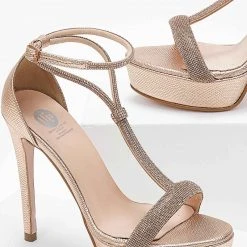 Πέδιλα TFP με Strass λουράκια και μπαρέτα - Χαλκός -Γόβες Εκπτώσεις pedila tfp me stras lourakia kai mpareta 104274 vh1k 1