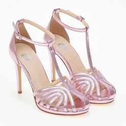 Πέδιλα TFP ρετρό σε μεταλλικές αποχρώσεις - Ροζ -Γόβες Εκπτώσεις pedila tfp retro se metallikes apoxrwseis 101158 m4tg