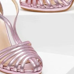 Πέδιλα Tfp ρετρό σε μεταλλικές αποχρώσεις - Ροζ -Γόβες Εκπτώσεις pedila tfp retro se metallikes apoxrwseis 101404 1ngv