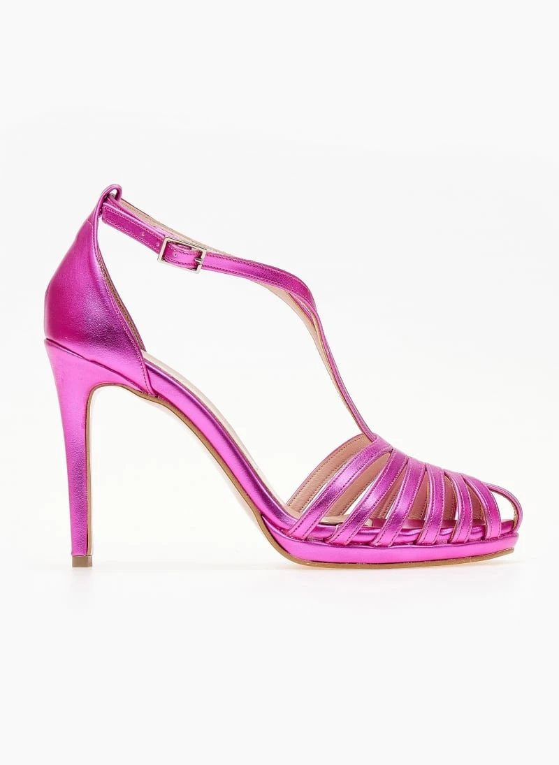 Πέδιλα Tfp ρετρό σε μεταλλικές αποχρώσεις - Magenta 2 Πέδιλα Tfp ρετρό σε μεταλλικές αποχρώσεις - Magenta - Image 2