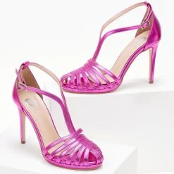 Πέδιλα Tfp ρετρό σε μεταλλικές αποχρώσεις - Magenta 11 Πέδιλα Tfp ρετρό σε μεταλλικές αποχρώσεις - Magenta -Γόβες Εκπτώσεις pedila tfp retro se metallikes apoxrwseis 104999 t497