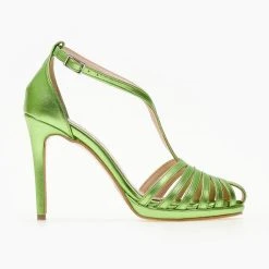 Πέδιλα Tfp ρετρό σε μεταλλικές αποχρώσεις - Λαχανί