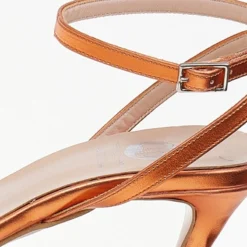 Ρετρό TFP πέδιλα σε μεταλλικές αποχρώσεις - Πορτοκαλί -Γόβες Εκπτώσεις retro tfp pedila se metallikes apoxrwseis 105056 of8j