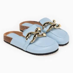 The Fashion Project Σαμπώ με Oversized μεταλλικούς κρίκους - Γαλάζιο -Γόβες Εκπτώσεις sampw me oversized metallikous krikous 91908 pz7u