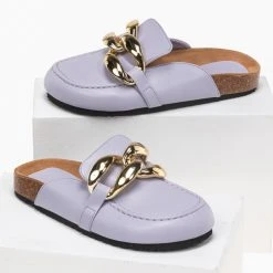 The Fashion Project Σαμπώ με Oversized μεταλλικούς κρίκους - Λιλά -Γόβες Εκπτώσεις sampw me oversized metallikous krikous 91909 buyw