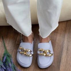 The Fashion Project Σαμπώ με Oversized μεταλλικούς κρίκους - Λιλά -Γόβες Εκπτώσεις sampw me oversized metallikous krikous 91909 vb5z