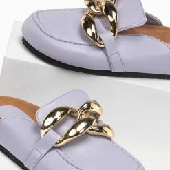 The Fashion Project Σαμπώ με Oversized μεταλλικούς κρίκους - Λιλά -Γόβες Εκπτώσεις sampw me oversized metallikous krikous 91909 ym0g