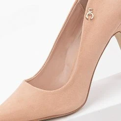 The Fashion Project Γόβες Suede μυτερές - Nude -Γόβες Εκπτώσεις suede muteres goves 96169 088f