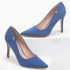 The Fashion Project Γόβες Suede μυτερές - Μπλε -Γόβες Εκπτώσεις suede muteres goves 96171 02a4 1