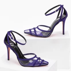 Estil Γόβες μυτερές με διαφάνεια Tfp - Μωβ -Γόβες Εκπτώσεις tfp muteres goves me diafaneia 97480 7jku