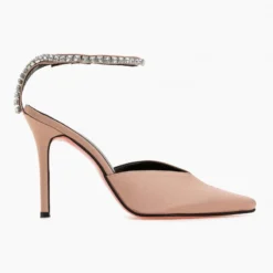 Γόβες σατεν με Strass Tfp - Nude -Γόβες Εκπτώσεις tfp saten goves me strass 97171 9rvk