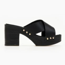 Τσόκαρα δερμάτινα με χιαστί φάσες Estil - Μαύρο -Γόβες Εκπτώσεις tsokara dermatina estil me xiasti fases 105424 cirt