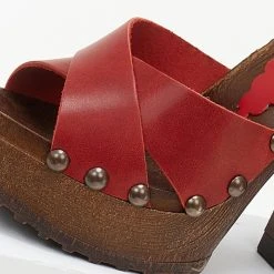 TFP Τσόκαρα δερμάτινα με ψηλό τακούνι - Κόκκινο 7 TFP Τσόκαρα δερμάτινα με ψηλό τακούνι - Κόκκινο -Γόβες Εκπτώσεις tsokara dermatina me psilo takouni 106198 l4uh