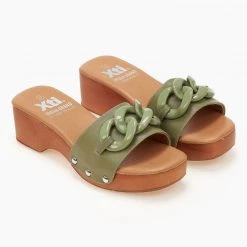 Xti Footwear Τσόκαρα με κοκάλινη αλυσίδα Xti 44486 - Χακί -Γόβες Εκπτώσεις tsokara me kokalini alusida xti 44486 101722 z9dx