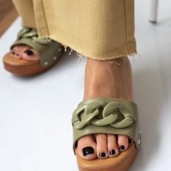 Xti Footwear Τσόκαρα με κοκάλινη αλυσίδα Xti 44486 - Χακί -Γόβες Εκπτώσεις tsokara me kokalini alusida xti 44486 101722 zccc