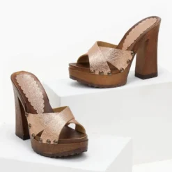 The Fashion Project Τσόκαρα σε μεταλλικά χρώματα - Χαλκός -Γόβες Εκπτώσεις tsokara se metallika xrwmata 106213 nrva